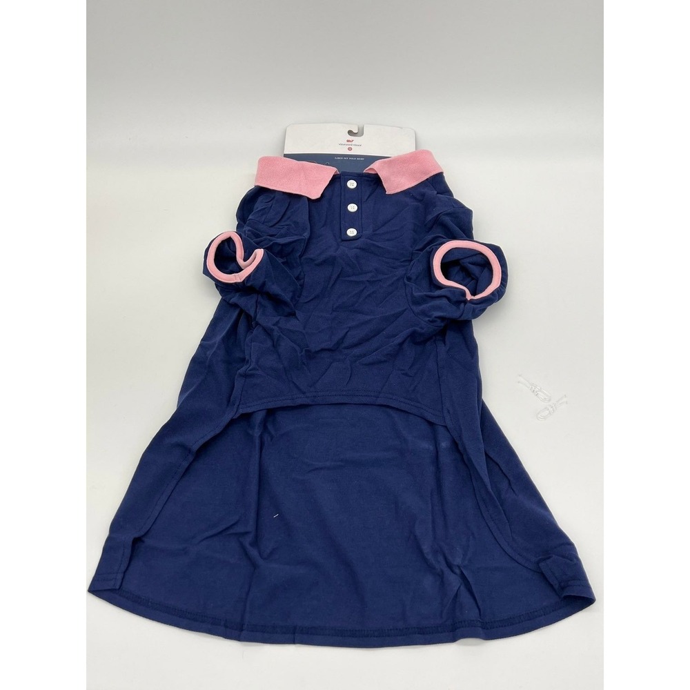 Vineyard Vines Target Navy/Pink Large Dog Pet Shirt NEW‎